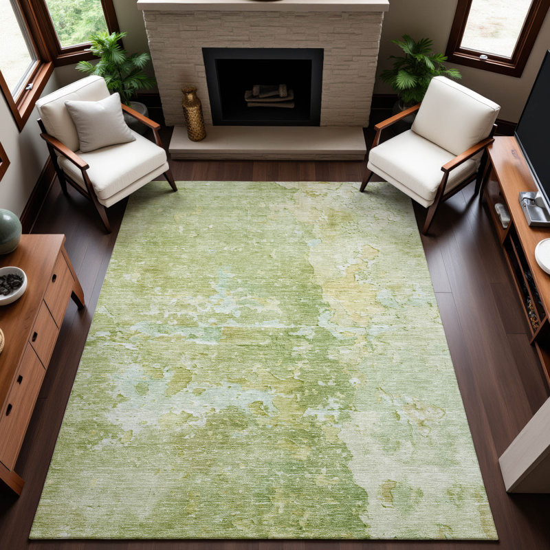 Premium Machine Washable Larock AMF1234 Abstract Rug, Rectangle 5' x 7'6"