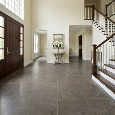 Caspian Brown Leathered 12x24 Limestone Tile