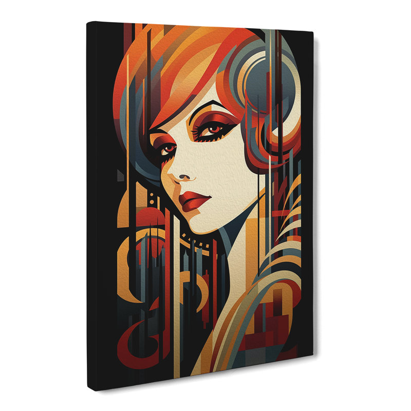 Art Nouveau Woman Constructivism No.2 - Print, 76cm H x 50cm W x 3cm D