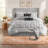 Elegant 7-piece Bedding Sets, Polyester Tufted, Modern Grey For Home Comfort