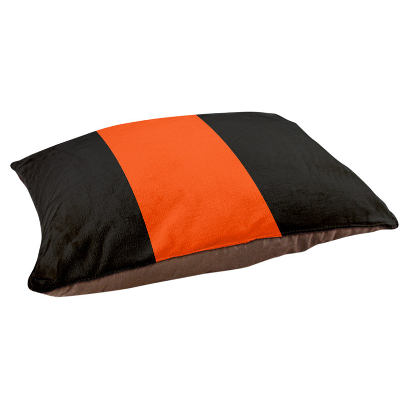 Coussin Designer, Noir/orange, Petit (L 18 po x l 28 po)