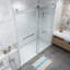Porte de douche à double fermeture coulissante sans cadre avec verre transparent de 3/8 po (10 mm) Opal Mirage MCOCOD l 68 po x l 72 po x H 76 po-74768386