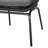 Grey Chair With Robust Iron Support And Waterproof Seat Club Strong Legs - Cushion Pad