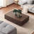 Vintage square walnut coffee table