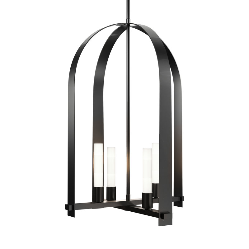 Triomphe 4 - Light Lantern Geometric Chandelier, Ink