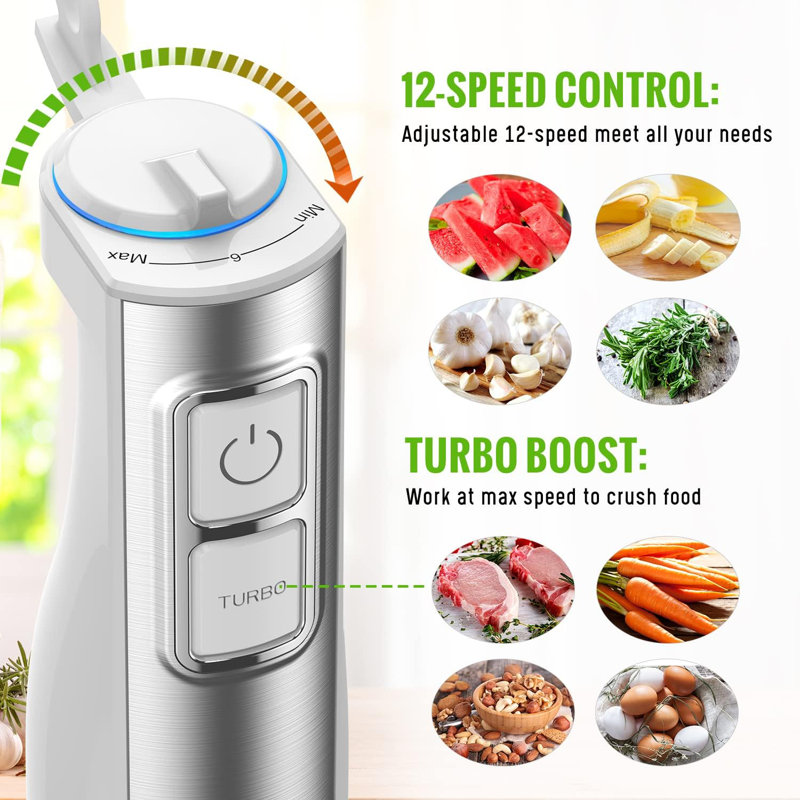 MOOKA 12 Speed Hand Immersion Blender