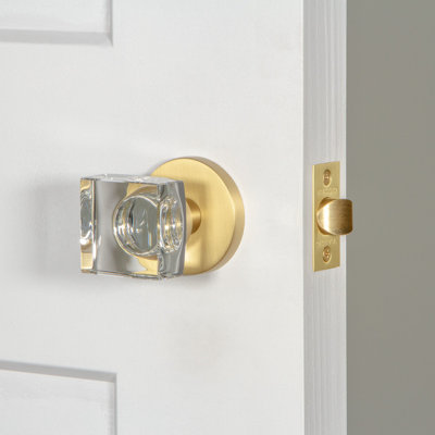 Viaggio Rosette with Quadrato Crystal Knob