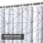 Rideau de douche géométrique noir et blanc sans couture avec 12 crochets-909294249