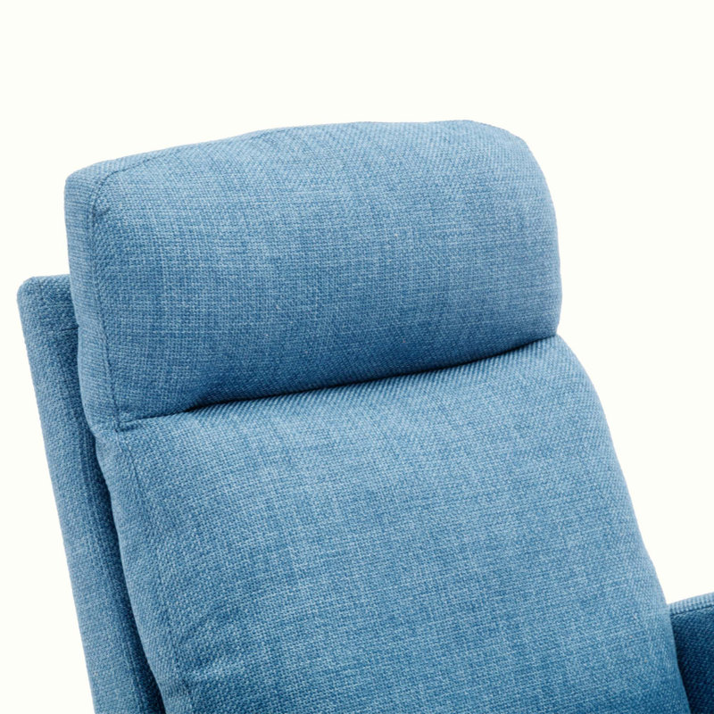 Chaise berçante rembourrée Modern Soft Arm, Bleu
