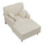 Nelora Modern Indoor Chaise Lounge with Corduroy Fabric and High-Density Foam