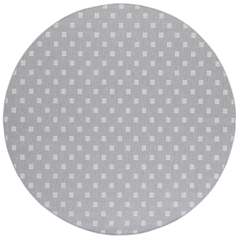 Terrace 806 Geometric Indoor/Outdoor Rug, Round 6'7"