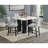 Chic Square Dining Table With Faux Marble Top And Sturdy Wooden Legs For Stylish Dining