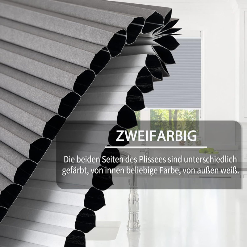 Blackout Pleated Shade, 70cm W x 130cm L