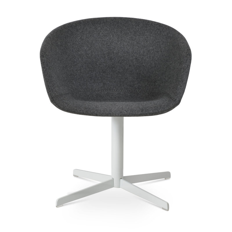 Chaise Tribeca, Blanc / Blanc, Gris foncé