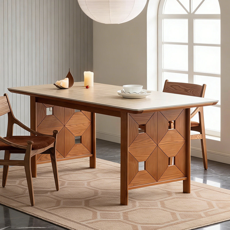 Table de salle à manger sophistiquée rétro, H 29,53 po x L 70,87 po x l 31,5 po