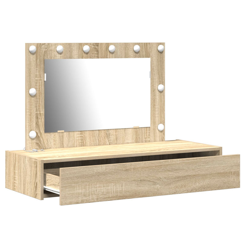 Standard Mirror Vanity Unit, Sonoma Oak