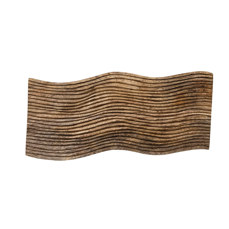 Grooved Mango Wood Rectangular Cheese Cutting Board, Walnut Finish