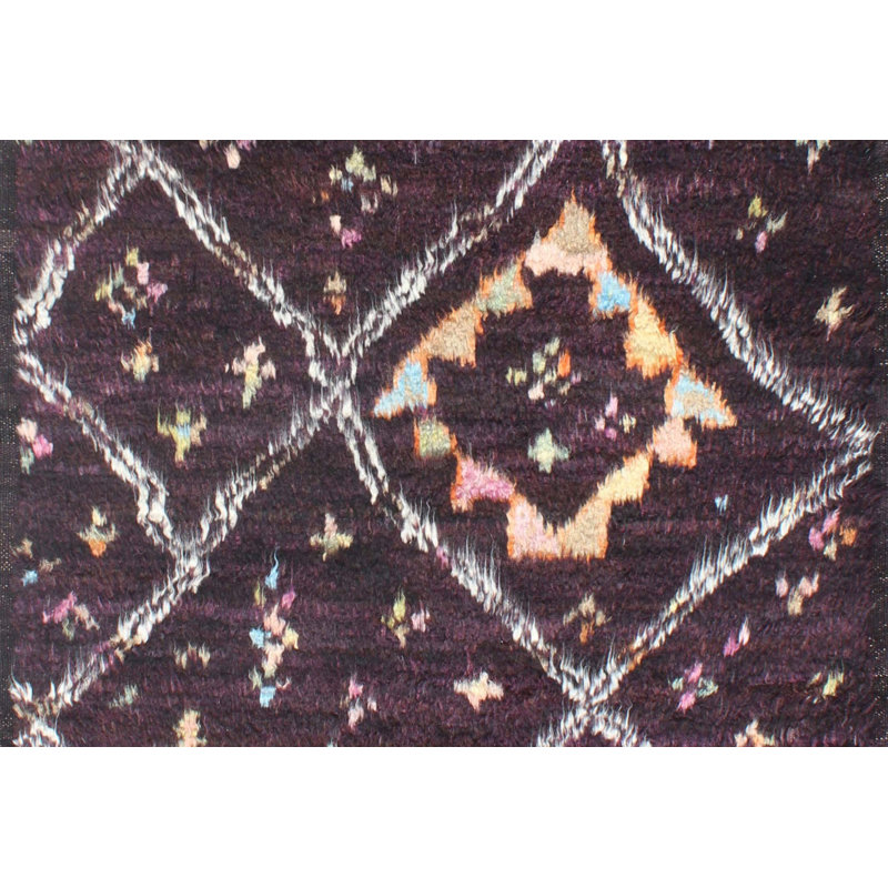 Geometric Hand Knotted 96cm X 154cm Area Rug