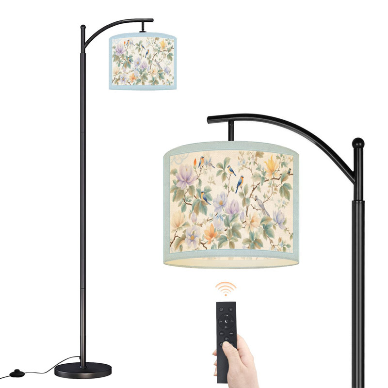 Lampe sur pied avec abat-jour réglable Boho