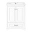 Meuble-lavabo moderne 24 po, lavabo en céramique inclus, bois massif, tiroir polyvalent, armoire fonctionnelle avec tiroirs