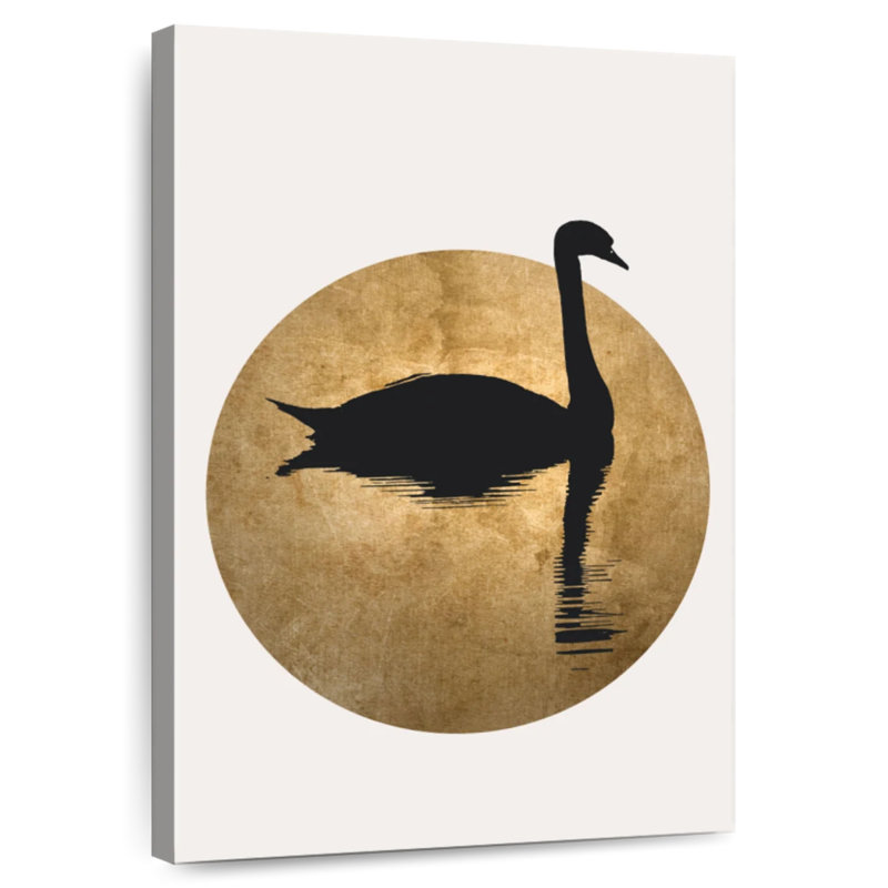 Brampt The Swan Gold, 12" H x 8" W