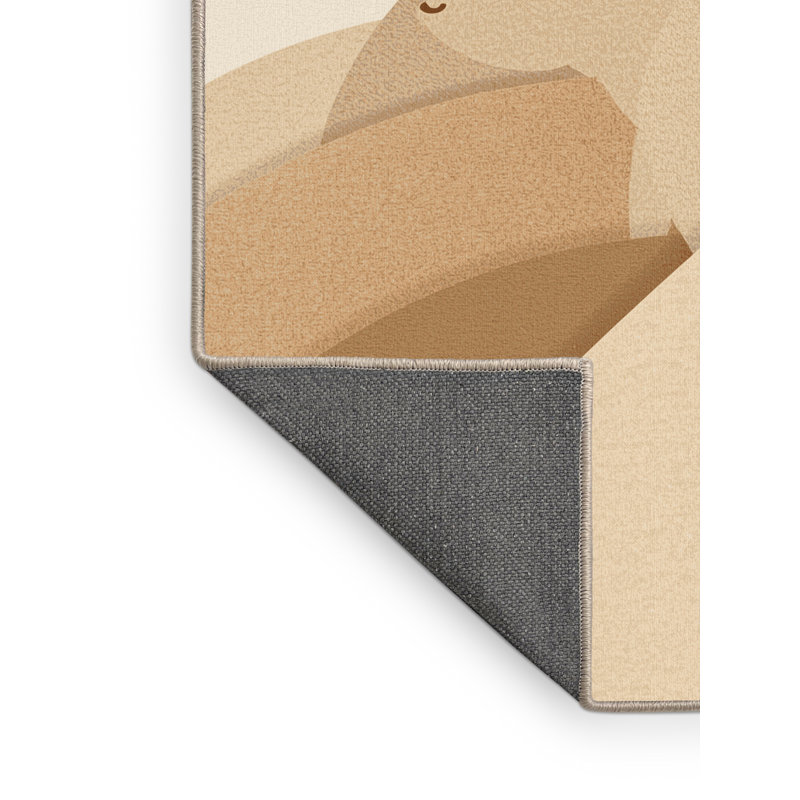 Tapis moelleux moelleux moelleux scandinave beige Aidyn Quokka, 4 x 6