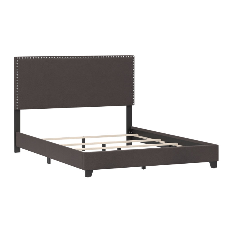 Takengon Upholstered Standard Bed, Full, Charcoal