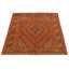 Tapis unique en laine noué à la main orange foncé / mauve 4 pi 10 po x 6 pi 0 po New Age