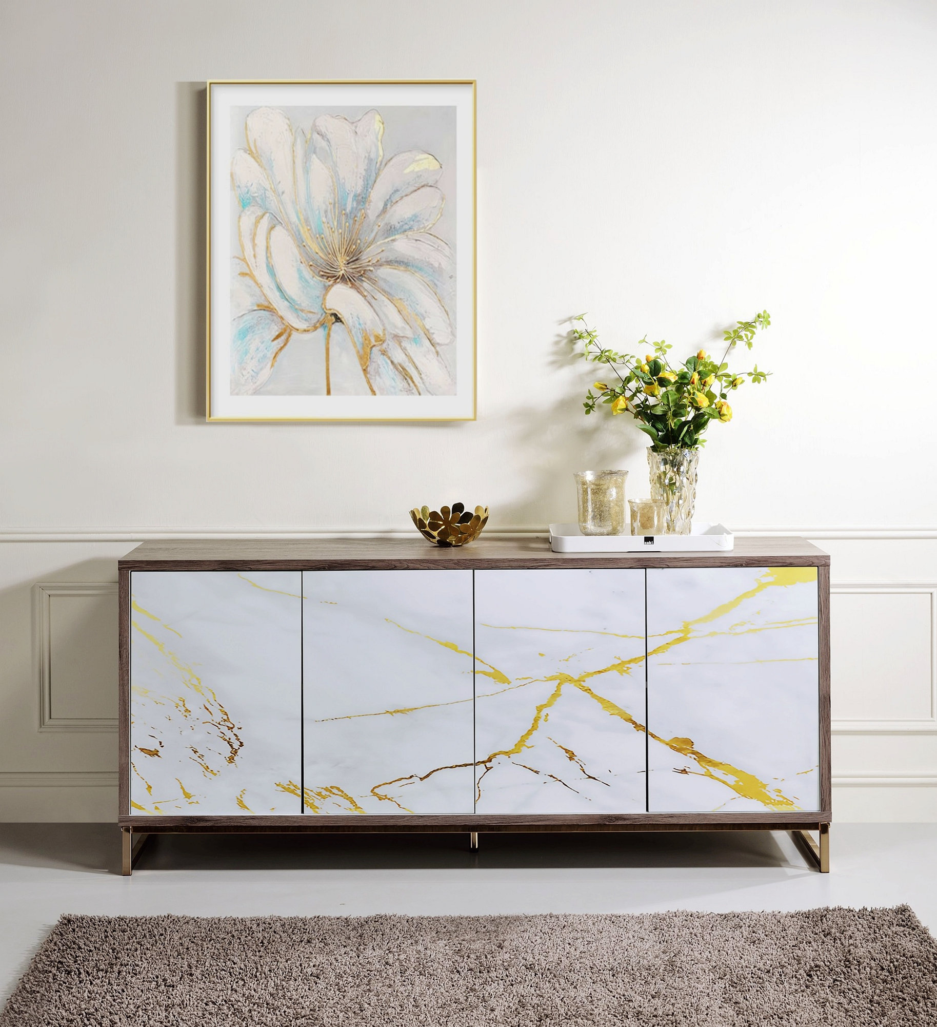 Everly Quinn Storage Cabinet, Accent Cabinet, Console Cabinet For ...