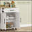 Kitchen Island With Storage, Rolling Kitchen Cart With AC Outlets And USB Ports, Microwave Stand With Towel And Spice Rack-904634125