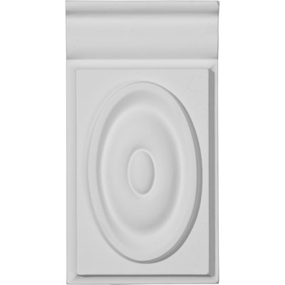Endurathane Giana Plinth Block, 3 3/4"W x 7"H x 1 1/8"P, Factory Primed