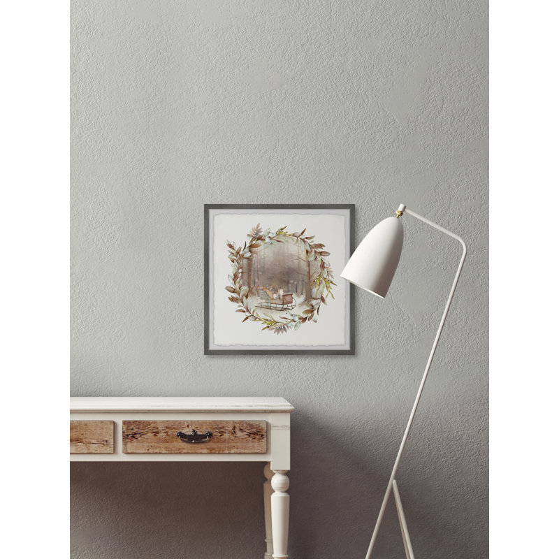 «Santa's Sleigh», reproduction encadrée, H 12 po x l 12 po x P 1,5 po