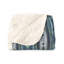 Jeté en molleton Sherpa - Bleu baryton
