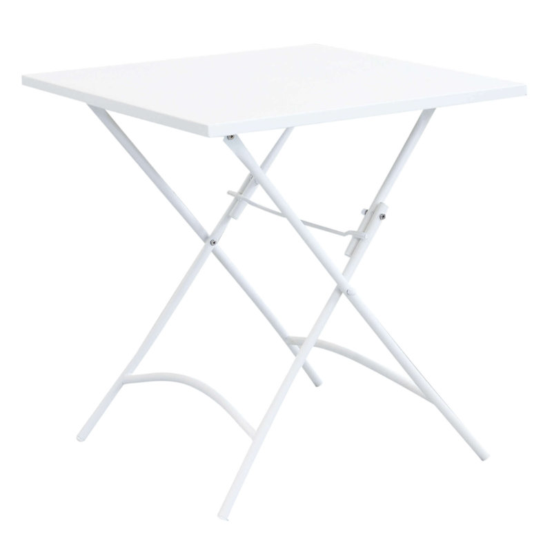 Tammo Rectangular Folding Table, 72cm H x 70cm L x 70cm D, White