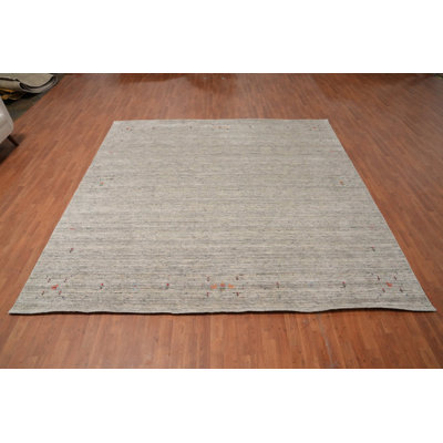 Tapis gris sophistiqué de style Gabbeh sophistiqué 10 x 10