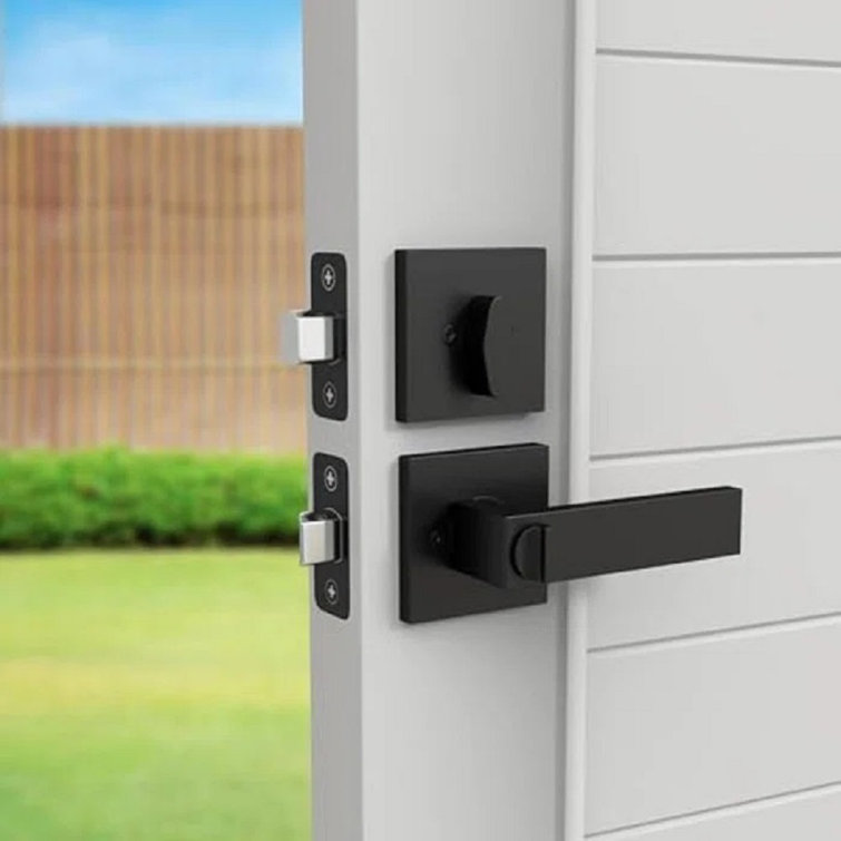 Mega Handles ROBELL Reversible Entry Door Lever and Single Cylinder Deadbolt Lock Combo Pack | Modern Keyed Lever | Keyed Alike Pack of 3