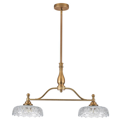 Luminaire suspendu rétro 2 lumières style designer