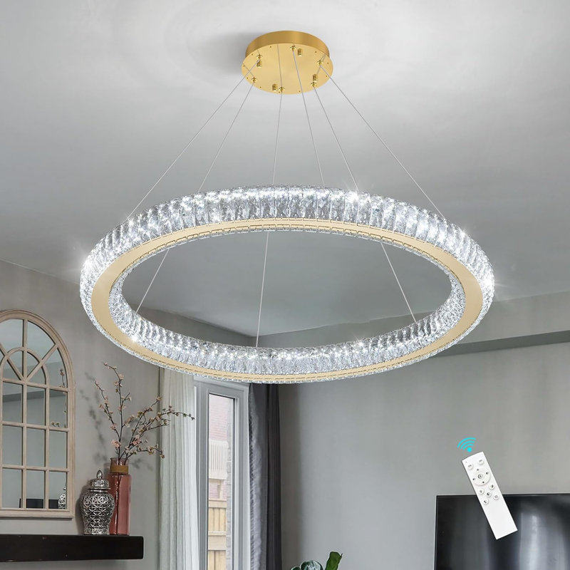 Lustre moderne moderne à DEL, Doré