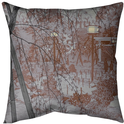 Coussin décoratif misty soirée à shinobazu étang