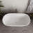 59" Streamline Soaking Freestanding Tub With Internal Drain-108964758