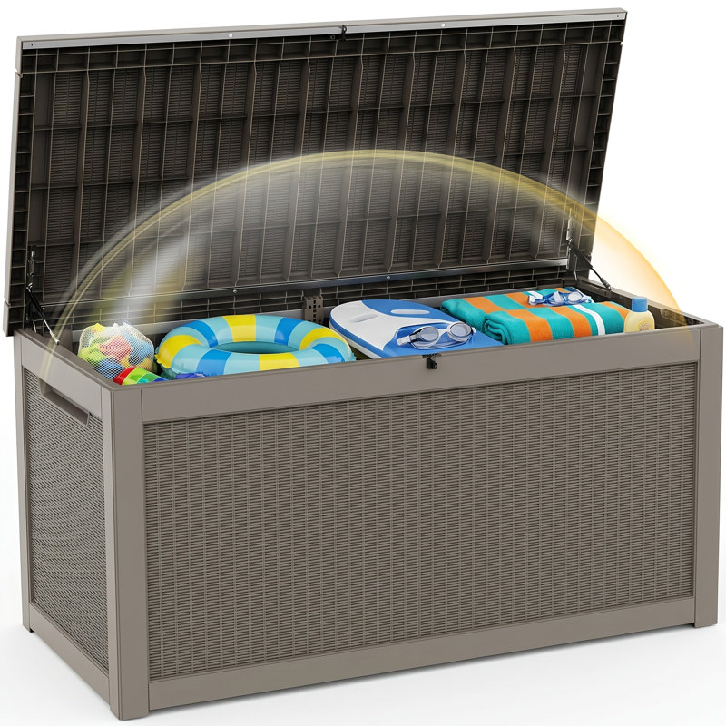 320 Gallon Outdoor Deck Box, Light Brown