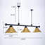 Luminaire suspendu conique à 3 lumières pour table de billard Eckelman-1212498466