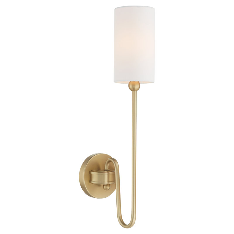 CHARLOTTE 1 Light Wall Mount, Aged Brass