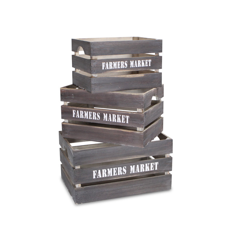 Ensemble de 3 caisses en bois Isolde - Farmers Market