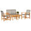 Altamont 4 - Person Solid Wood Patio Dining Set Square Table-1794772469