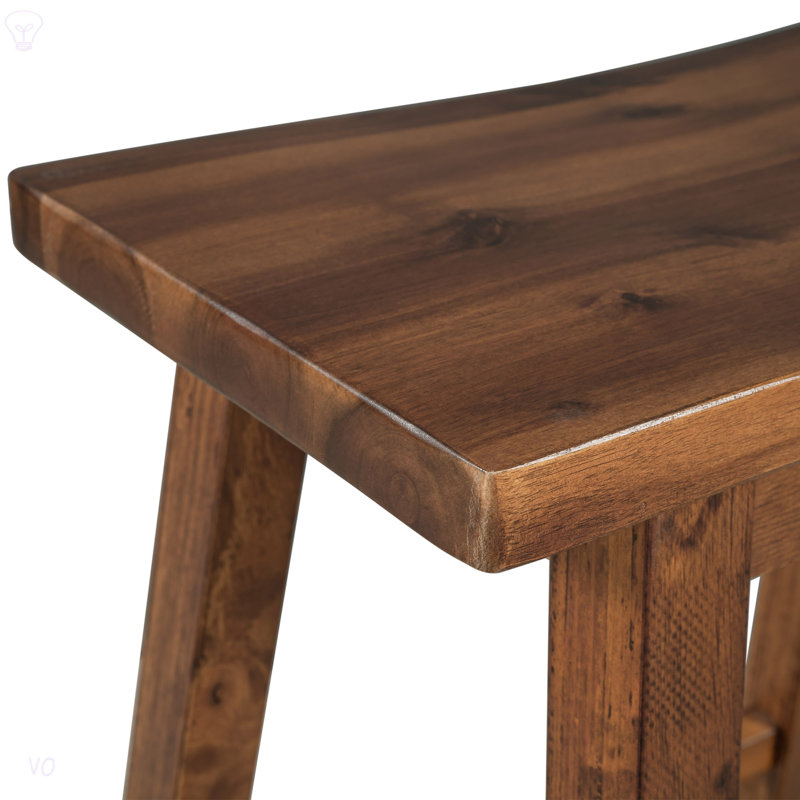 Solid Wood Rustic 3-Piece 45" Stationary Kitchen Island Set With 2 Seatings, Rubber Wood Butcher Block Dining Table Set Prep Table Set With 2 Open Shelves For Small Places