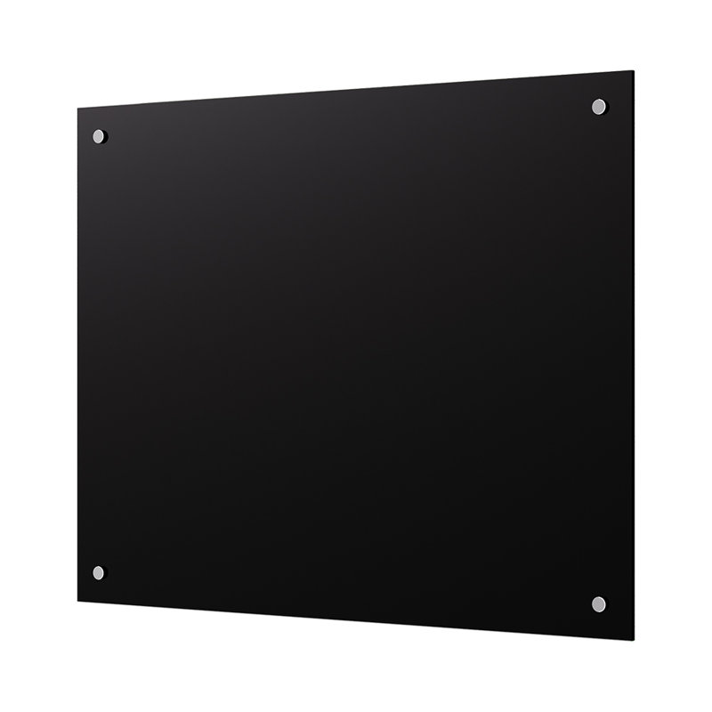 Pre-Drilled Tempered Glass Splashback for Cookers, Black