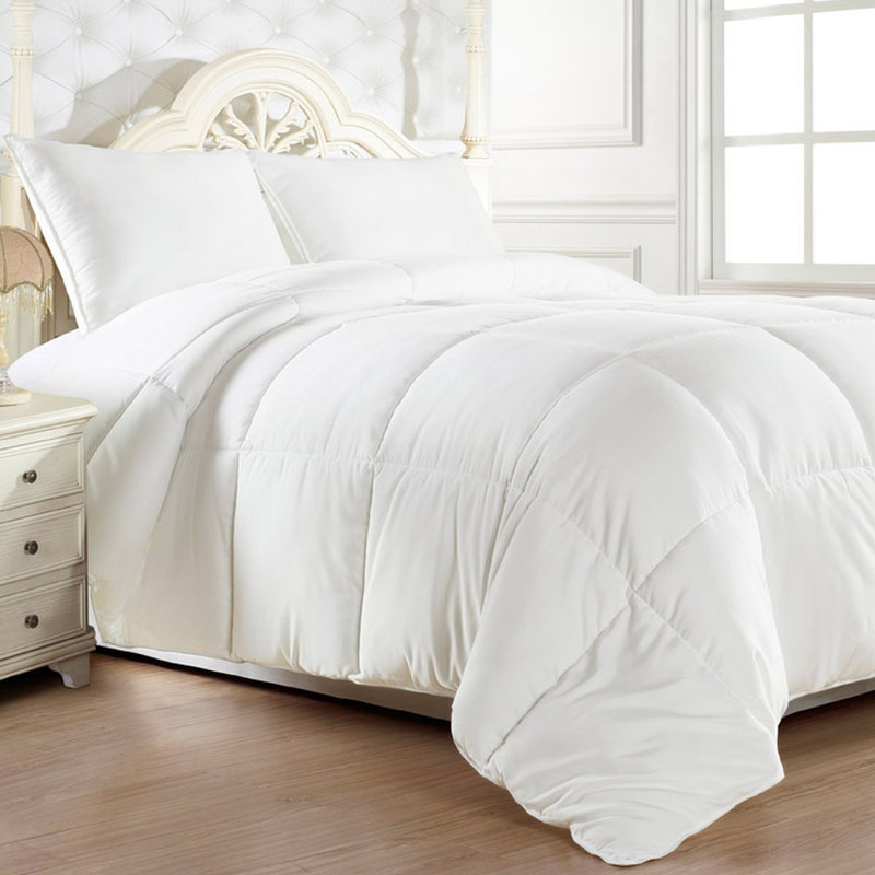 Édredon en duvet synthétique, Grand, Blanc