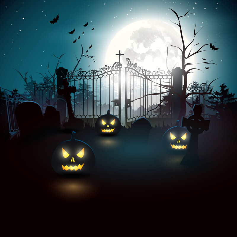 Halloween Background - Wrapped Canvas Print, 122cm H x 122cm W x 3.8cm D