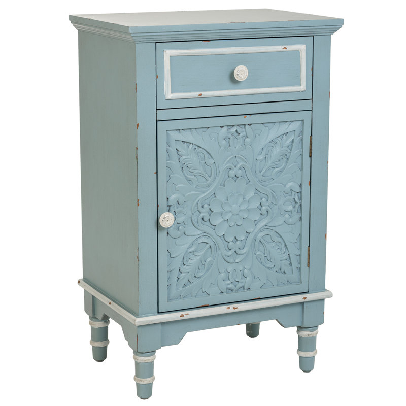 Demetrian 46cm W Solid + Manufactured Wood Bedside Table